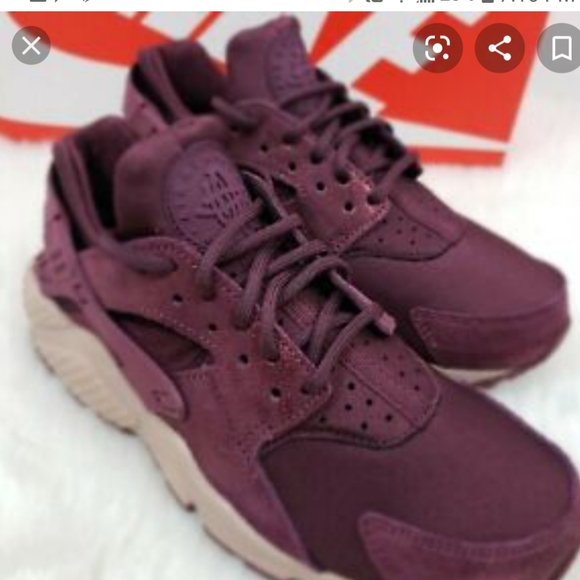 nike huarache burgundy